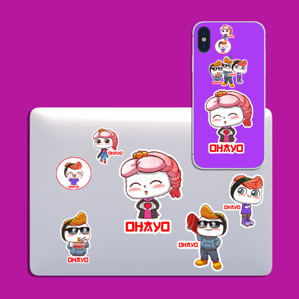 OHAYO CHARACTERS STICKER SET