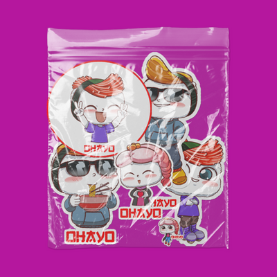 OHAYO CHARACTERS STICKER SET