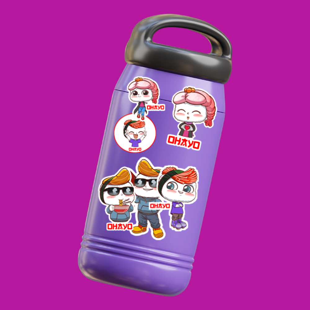 OHAYO CHARACTERS STICKER SET