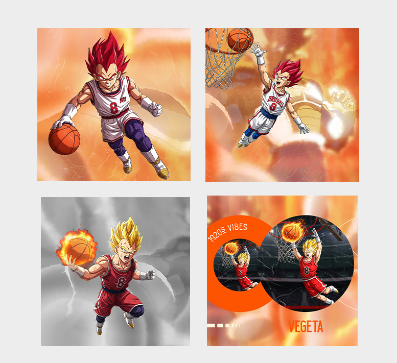 RETRO & FUN DRAGONBALL BASKETBALL WALLPAPER PACK