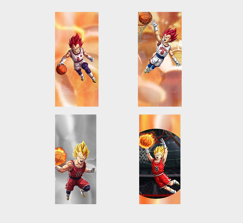 RETRO & FUN DRAGONBALL BASKETBALL WALLPAPER PACK